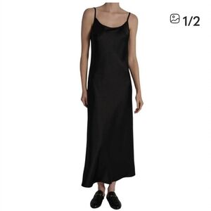 SAINT ART Haley slip dress Navy Adjustable Straps Maxi